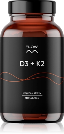 Flow D3 + K2 kapsle pro normální funkci imunitního systému, stavu kostí a činnosti svalů