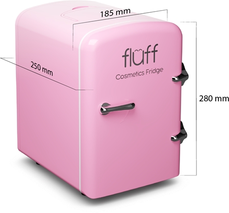 Fluff Cosmetics Fridge Pink mini šaldytuvas kosmetikai
