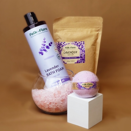 Folk & Flora Lavender bombe de bain avec effets apaisants