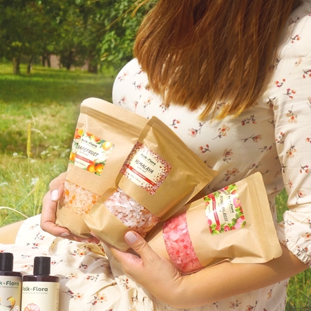 Folk & Flora Grapefruit koupelová sůl se zklidňujícím účinkem