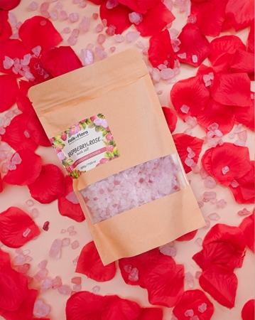 Folk & Flora Raspberry & Rose sol za kupku