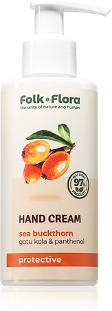 Folk & Flora Sea Buckthorn apsauginis rankų kremas maitinamojo poveikio