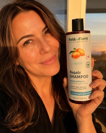 Folk & Flora Sea Buckthorn Restoring Shampoo for damaged and colour-treated hair