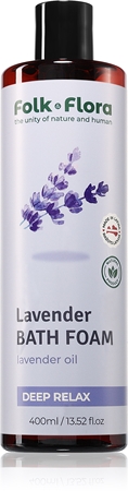 Folk & Flora Lavender pěna do koupele se zklidňujícím účinkem