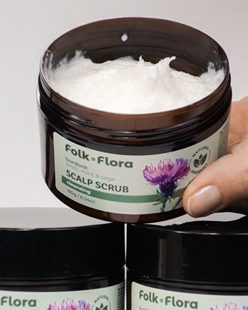 Folk & Flora Burdock скраб для шкіри голови