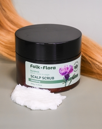Folk & Flora Burdock скраб для шкіри голови