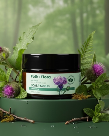 Folk & Flora Burdock скраб для шкіри голови