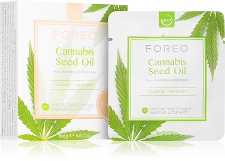 FOREO UFO™ Cannabis Seed Oil заспокоююча маска з конопляною олією