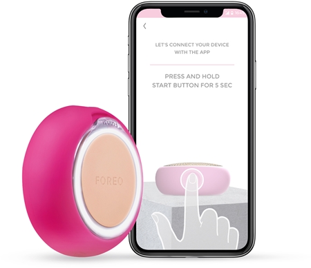 FOREO UFO™ mini 2 szónikus készülék az arcmaszk hatásának felgyorsítására utazási csomag
