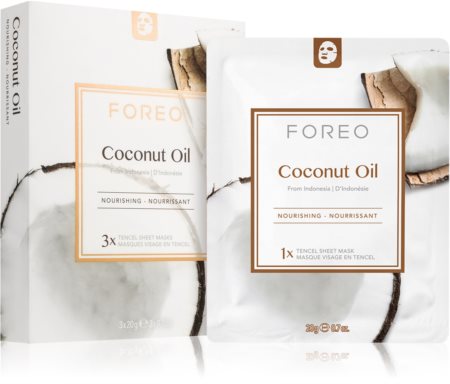 FOREO Farm to Face Sheet Mask Coconut Oil maska odżywcza w płacie