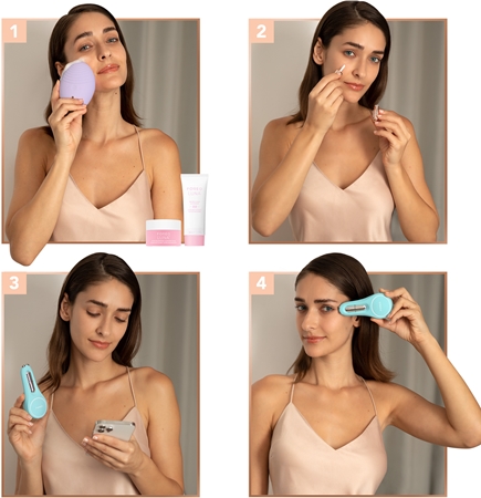 FOREO BEAR™ 2 eyes & lips mikrotokovna naprava za čvrstejši obraz za okoli oči in ustnic