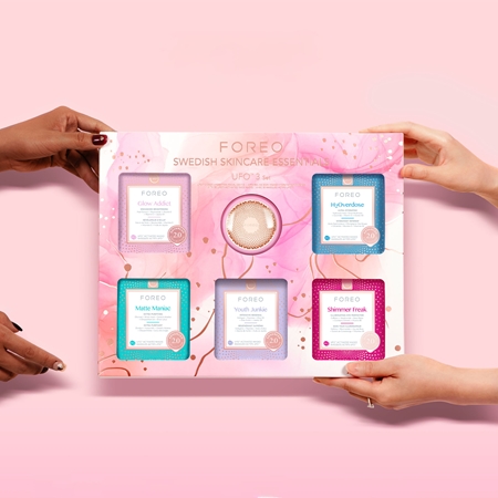 FOREO Swedish Skincare Essentials UFO™ 3 Set coffret de soins peau lisse et hydratée