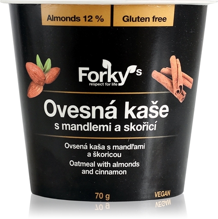 Forky’s Ovesná kaše s mandlemi a skořicí ovesná kaše bez lepku