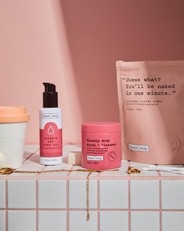 Frank Body Rosehip очищуючий пілінг для тіла 2 в 1
