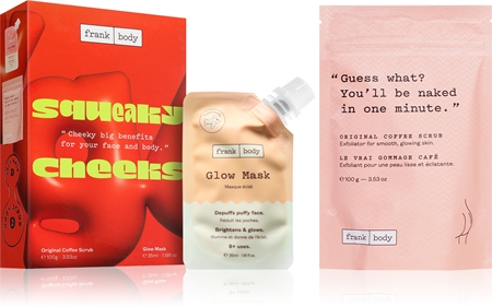 Frank Body Squeaky Cheeks komplekt pehme ja sileda naha jaoks