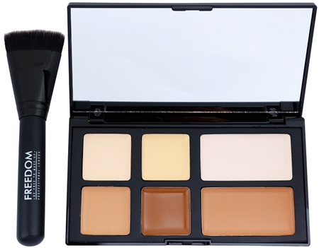 Freedom Pro Cream Strobe palete de cores para contorno de rosto com pincel