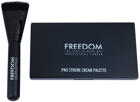 Freedom Pro Cream Strobe palete de cores para contorno de rosto com pincel