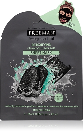 Freeman Feeling Beautiful Detox-Tuchmaske mit Aktivkohle