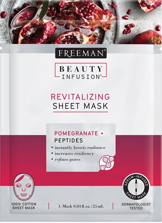 Freeman Beauty Infusion Pomegranate + Peptides відновлююча тканинна маска для всіх типів шкіри