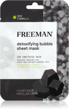 Freeman Essentials Charcoal & Green Tea Тканинна маска для детоксикації для жирної шкіри
