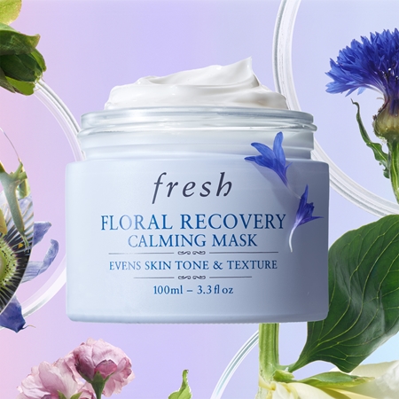fresh Floral Recovery Calming Mask máscara de noite para pele sensível