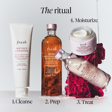 fresh Rose Deep Hydration Face Cream hydratační krém na obličej s kyselinou hyaluronovou