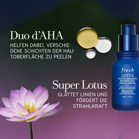 fresh Lotus Youth Preserve Resurfacing Dream Serum Nachtserum mit AHA