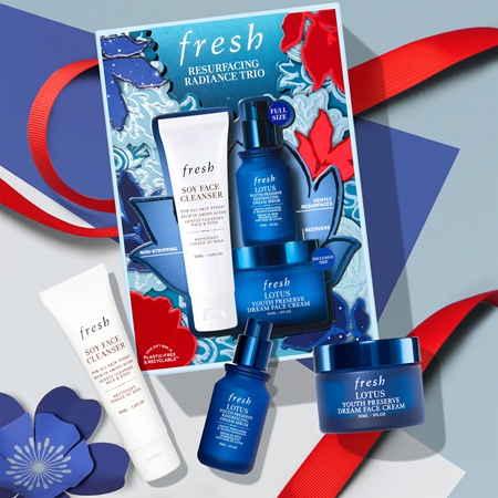 fresh Lotus Resurfacing Trio conjunto para cuidado da pele