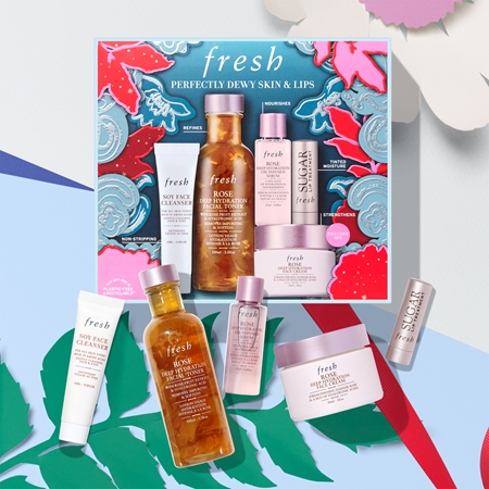 fresh Rose Perfect Dewy Skin & Lips Gift Set