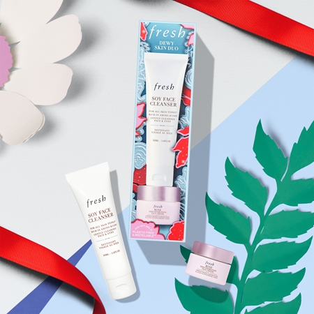 fresh Rose Dewy Skin Duo sæt til pleje af huden