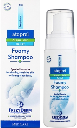 Frezyderm Atoprel Schaum-Shampoo für eine sehr trockene und empfindliche Kopfhaut mit Neigung zu Neurodermitis