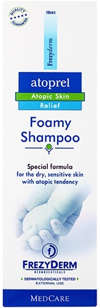 Frezyderm Atoprel Schaum-Shampoo für eine sehr trockene und empfindliche Kopfhaut mit Neigung zu Neurodermitis