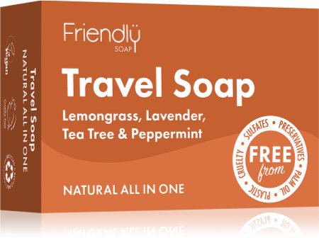 Friendly Soap Travel Soap Hair & Body Naturlig tvål för kropp och hår