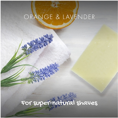 Friendly Soap Shaving Bar Orange & Lavender Naturseife für die Rasur