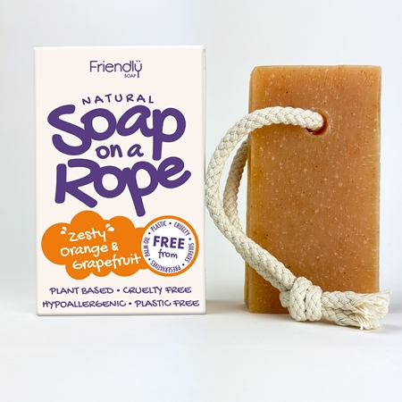 Friendly Soap Soap on a Rope Orange & Grapefruit Natural Soap on a string