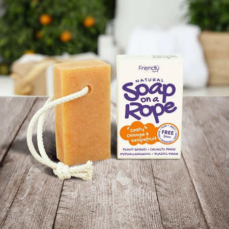Friendly Soap Soap on a Rope Orange & Grapefruit Natural Soap on a string