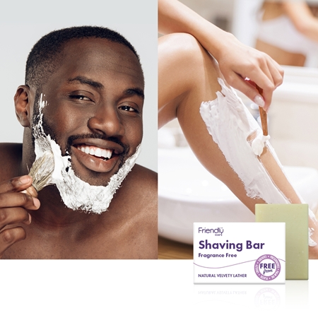 Friendly Soap Shaving Bar Fragrance Free Natural Soap for shaving