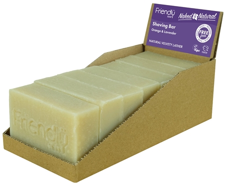 Friendly Soap Shaving Bar Orange & Lavender Natural Soap for shaving