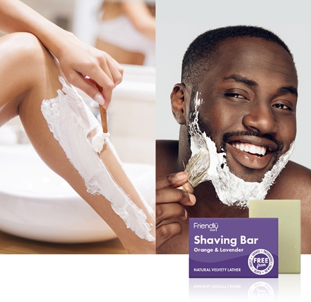 Friendly Soap Shaving Bar Orange & Lavender Natural Soap for shaving