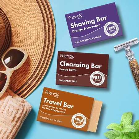Friendly Soap Shaving Bar Orange & Lavender Natural Soap for shaving