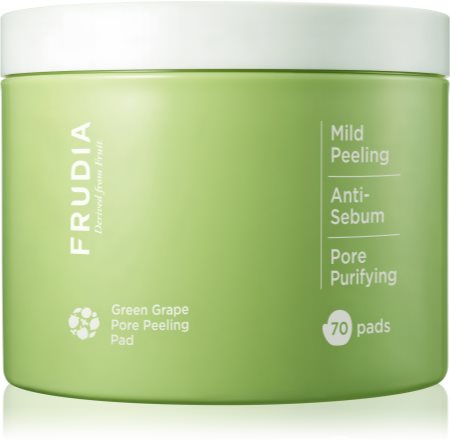 Frudia Green Grape Peeling-Pads für das Gesicht gegen ein glänzendes Gesicht und erweiterte Poren