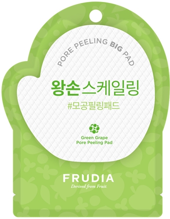 Frudia Green Grape esfoliante em disco de algodão contra brilho de rosto i poro dilatados