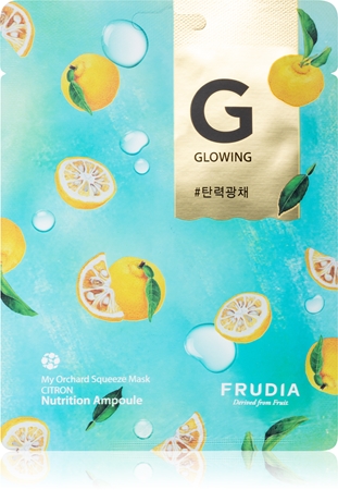 Frudia My Orchard Citron Máscara em folha com efeito iluminador para pele cansada