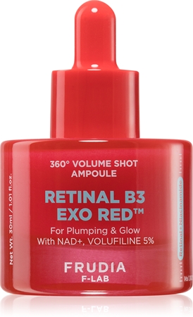 Frudia Retinal B3 Exo Red 360° Volume Shot Ampoule Izgaismojošs serums sejas ādai uzlabo ādas elastību