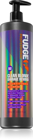 Fudge Clean Blonde Damage Rewind shampoo tonificante viola per capelli biondi e con mèches
