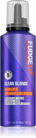 Fudge Clean Blonde Violet Xpander Foam Farvet stylingmousse Til blond og highlightet hår