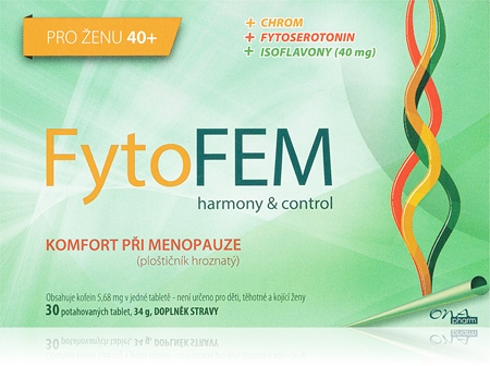 FytoFem Harmony & Control pohodlie počas menopauzy tablety na podporu komfortu pri menopauze