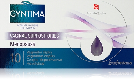 Fytofontana Gyntima vaginál. čípky Menopausa čípky pro podporu komfortu při menopauze