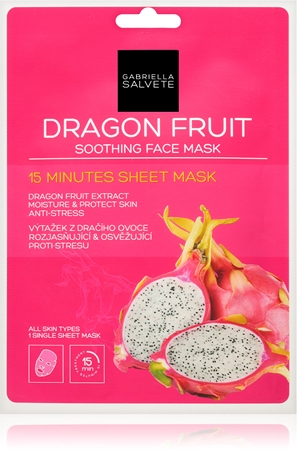 Gabriella Salvete Face Mask Dragon Fruit Máscara em folha com efeito calmante