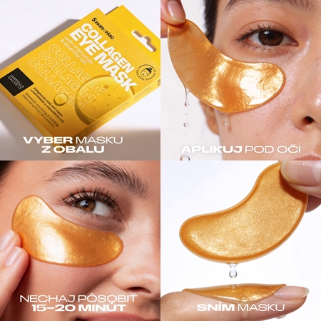 Gabriella Salvete Eye Mask Collagen Gold očná maska proti opuchom a tmavým kruhom s kolagénom